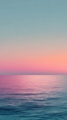 Obraz premium Serene Sunset Over Calm Ocean Waters with Gentle Color Palette
