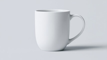 Elegant White Coffee Mug on Minimalist Background for Home Decor