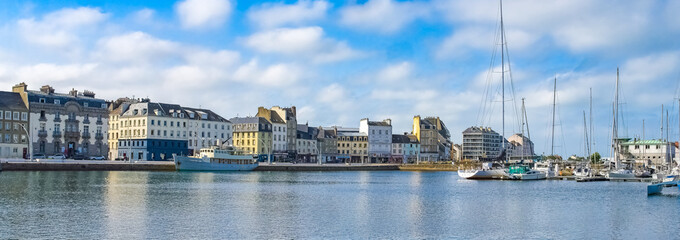 Cherbourg-en-Cotentin, the harbor, ships and fisher boats