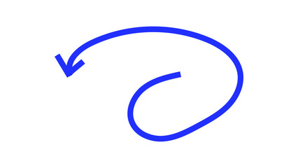 Hand Drawn Arrow Set in Blue Pen on Checkered Paper. Collection of Directional Pointers, Curved, Wavy, and Straight Lines for Notes, Doodles, and School Projects.