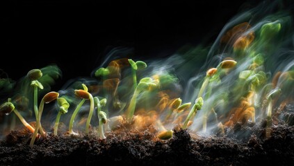 Tender shoots after seed germination