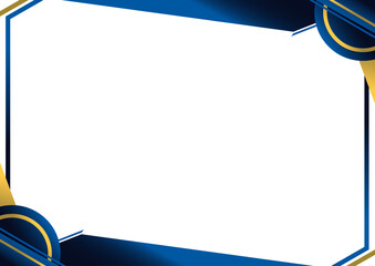 elegant blue navy golden border islamic certificate frame design