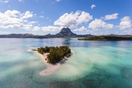 Aerial of island., Bora Bora, French Polynesia