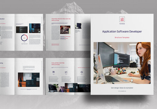 Application Software Developer Studio Brochure Layout