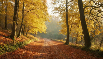 Obraz premium Brown and orange trees 3