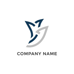 Abstract intertwined letters M and J logo design concept.