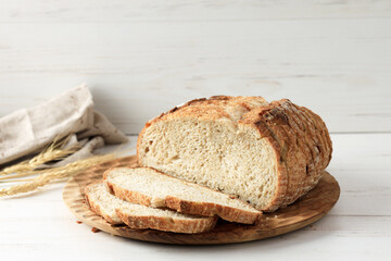 Sliced Sourdough Bread  on Wooden Table