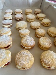 Sabu: Baking, Sponge Drops with Strawberry Jam & Whipped Cream