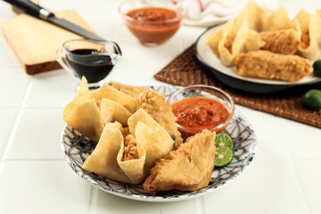Baso Tahu Goreng, Fried Tofu Stuffed with Tapioca Fish Dumpling