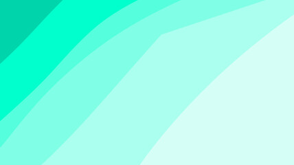 Abstract Bright Turquoise and Mint Green Wavy Layers Background Wallpaper, Smooth Gradient Digital Art Design for Wellness, Technology, and Modern Cover.