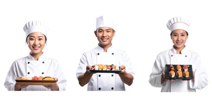 chef holding a plate with food