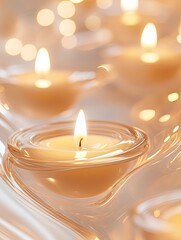 Floating Candles for Spa Serenity, Soft Light.