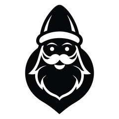 cartoon santa logo vector icon