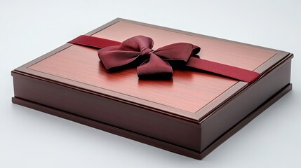 Elegant Wooden Gift Box with Bow.
