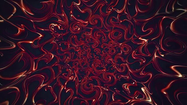 mesmerizing 4k artistic abstract swirling red patterns emerging darkness presenting mysterious interplay shadow light creates visually captivating emotionally rich cinematic art piece