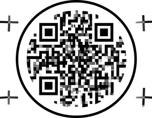 A circular two-dimensional barcode with alignment markers