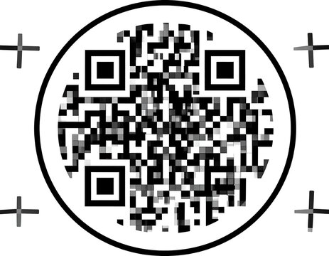 A circular two-dimensional barcode with alignment markers