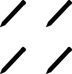 Silhouette digital pencil tips in a clean premium vector illustration. 