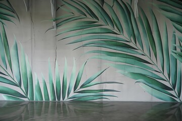 Palm Leaf Wallpaper Mural | Tropical Palm Design