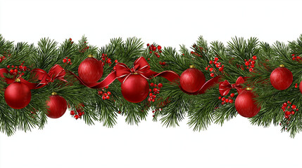 christmas decoration on white background