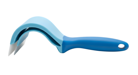 Ergonomic weeding fork isolated on transparent background, designed for efficient and comfortable garden maintenance and removing unwanted plants