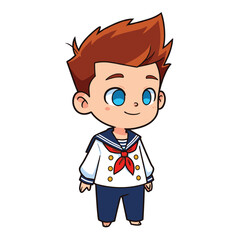 A smiling cartoon doctor and a businessman with a tie, standing character illustration vector