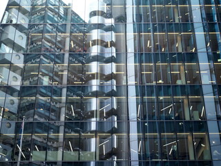 London,UK - October 2, 2025: High-rise buildings  near Leadenhall street in London