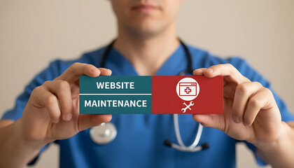 WEBSITE MAINTENANCE. Healthcare website under construction page. Medical Pharmacy Website new concept