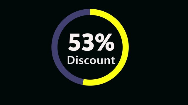 85% Discount Circle loading Bar animation, alpha channel.Special offer discount tags. shop now and enjoy shopping. Popup Promotional Animation. 
