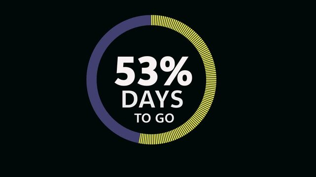 85 Days to go, 85 Days left icon, 85 days to go vector on blck background, Transparent date, 4K HD video with blck and green background alpha channel.Motion graphic.