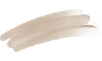 Abstract Brown Beige Blob Watercolor Brush Stroke with Paper Texture