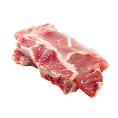 A piece of raw pork meat on a transparent background.