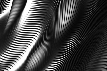 metallic steel stripes pattern background. 3d rendering