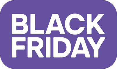 Purple Black Friday logo, modern flat design, isolated on white background