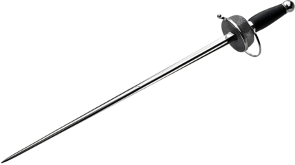 Antique rapier sword isolated on transparent background