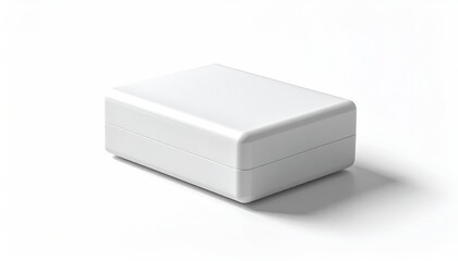 White rectangular box with rounded corners casts shadow