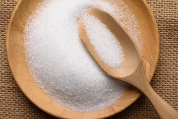 Refined white sugar is made from naturally sweet sugarcane for cooking food and beverages