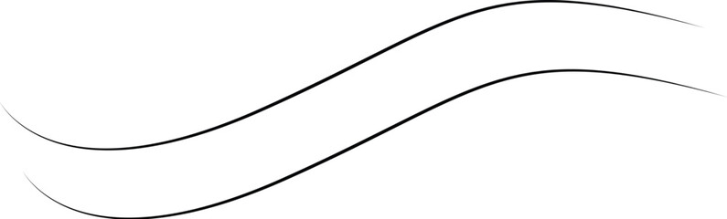 Displays two parallel, sinuous (S-shaped) curved lines.