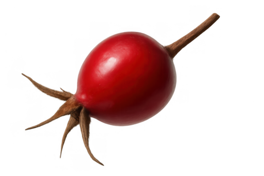 Rose hip berry providing natural vitamin c, healthy food, and antioxidant benefits on transparent background