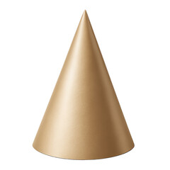 A minimalistic golden party hat design.