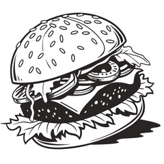 fast food hamburger