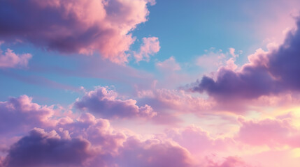 Serene cloudscape at sunset dreamy horizon nature artwork tranquil atmosphere aesthetic viewpoint