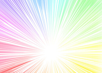 Colorful Effect Lines Background for Cartoons