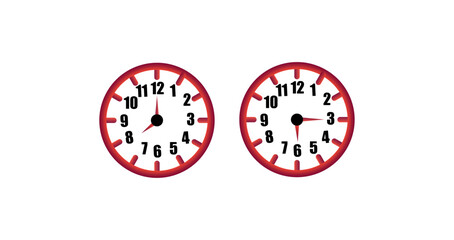 Modern Analog Wall Clock Vector Illustration, Realistic Classic Round Timepiece Design, Minimalist Home Interior Decor Concept