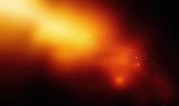 Glowing warm-toned abstract gradient with bright spots and smooth transitions from yellow to deep red creating a fiery and cosmic atmosphere - Powered by Adobe