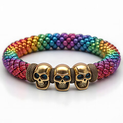 skull bracelet isolated on white background