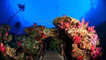 Vivid coral landscape