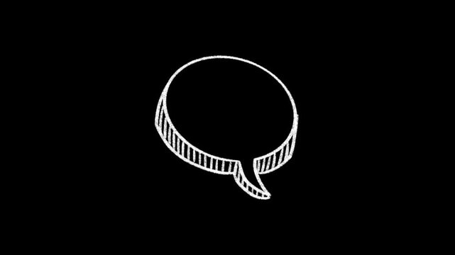 Comic text box hand drawn animation