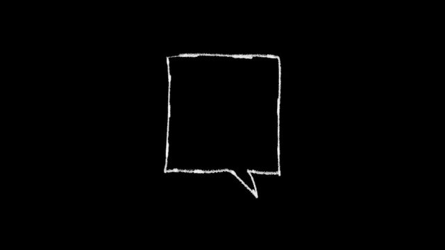 Comic text box hand drawn animation