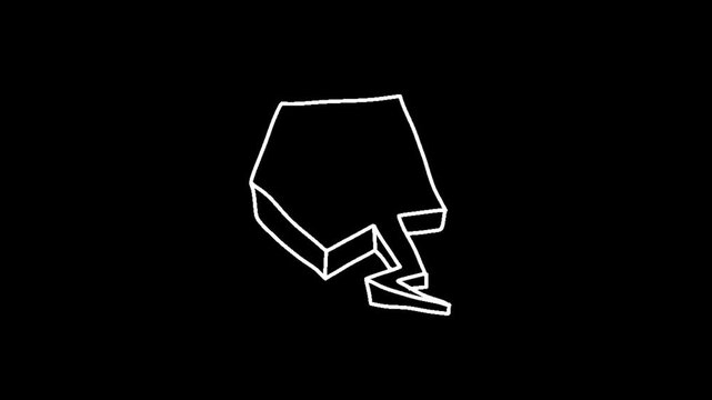 Comic text box hand drawn animation